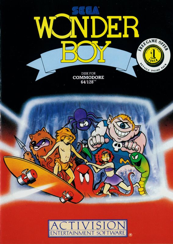 Front Cover for Wonder Boy (Commodore 64)