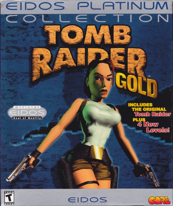 Front Cover for Tomb Raider: Gold (DOS) (Eidos Platinum Collection release)