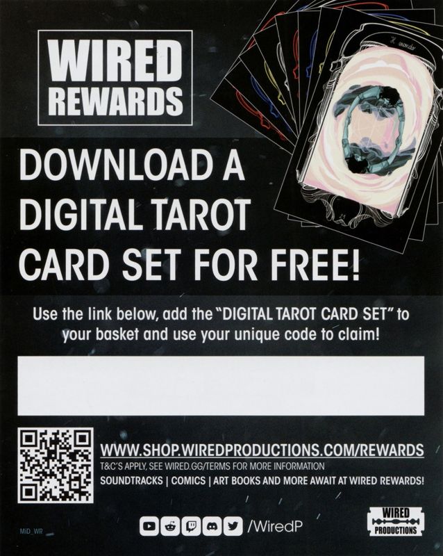 Extras for Martha Is Dead (PlayStation 5): Digital Tarot Card Set Flyer - Front