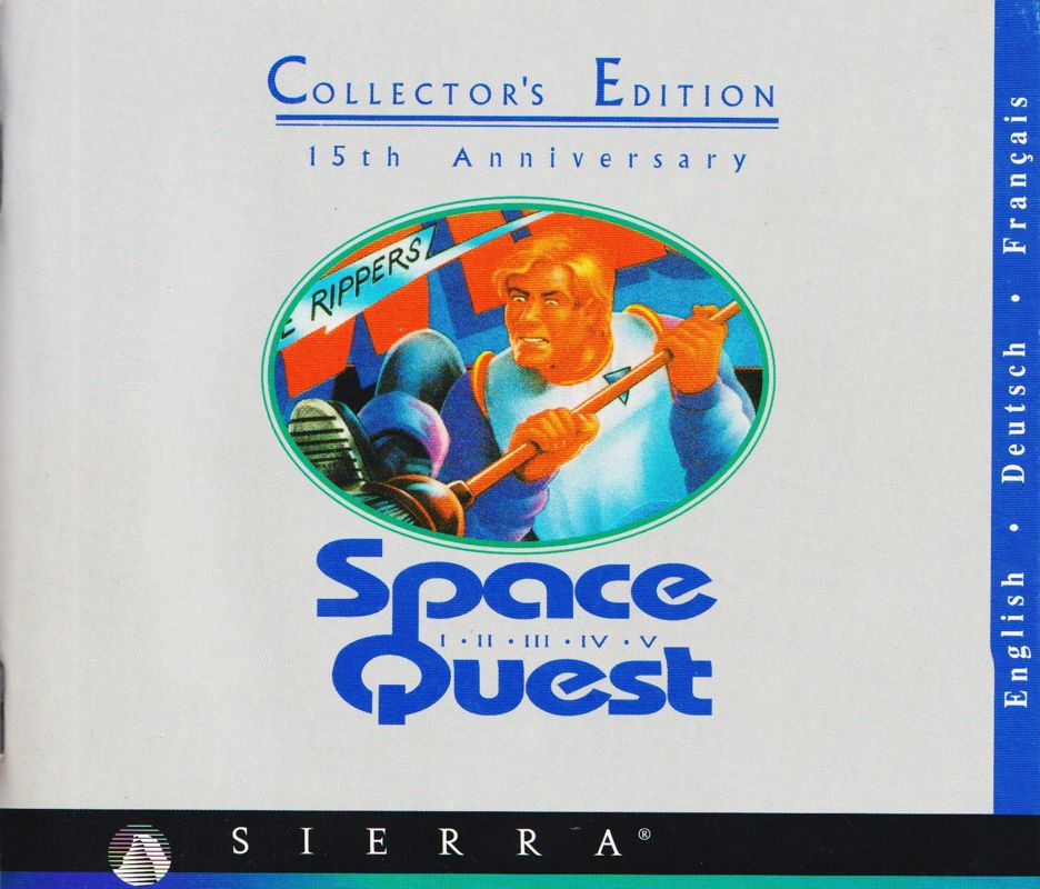 Manual for Space Quest: Collector's Edition (DOS and Windows 3.x): Front (92-page)