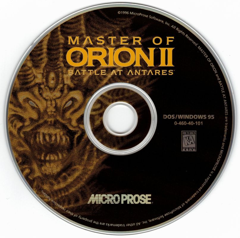 Media for Master of Orion II: Battle at Antares (DOS and Windows)