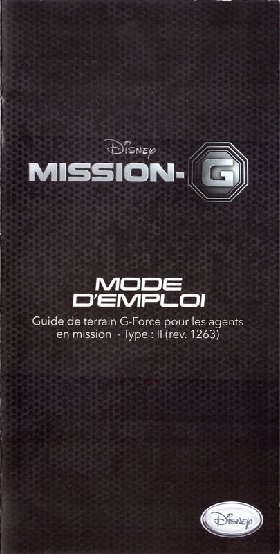 Manual for Disney G-Force (PSP): Front