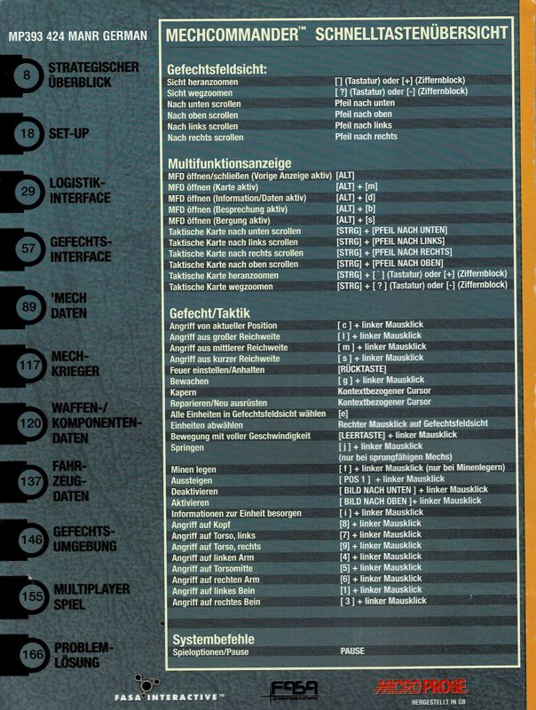 Mech Commander cover or packaging material - MobyGames