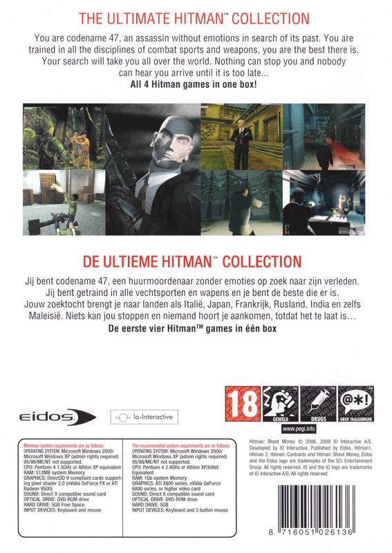 Back Cover for Hitman: Ultimate Contract (Windows)