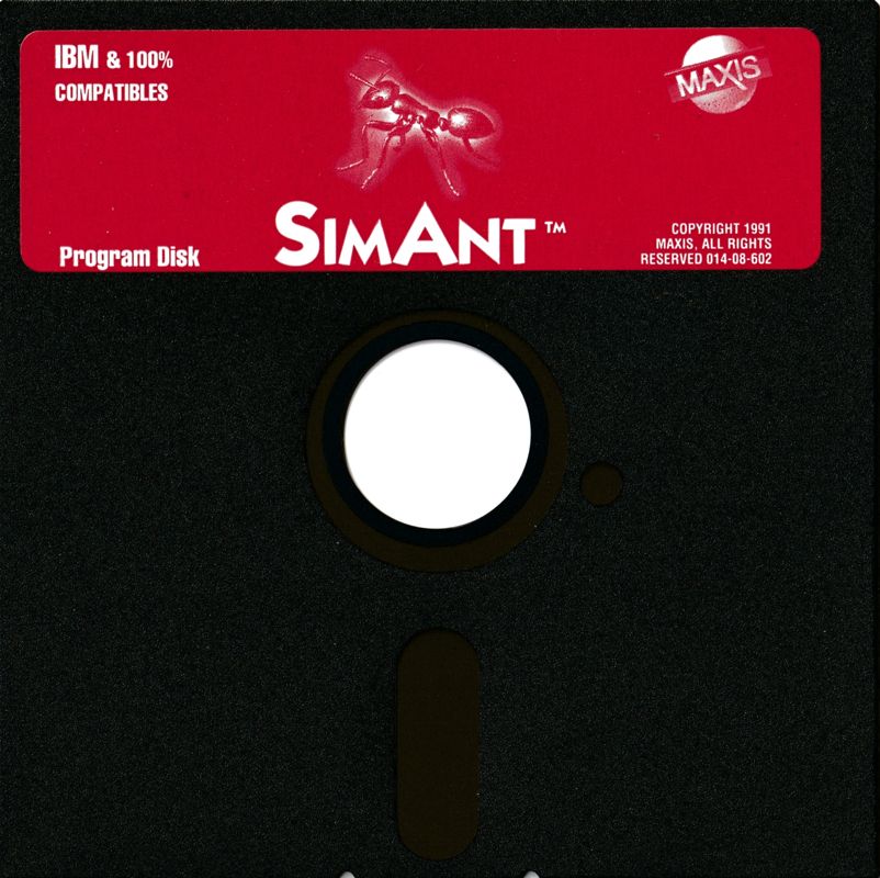 Media for SimAnt (DOS) (Different Maxis label): Program Disk