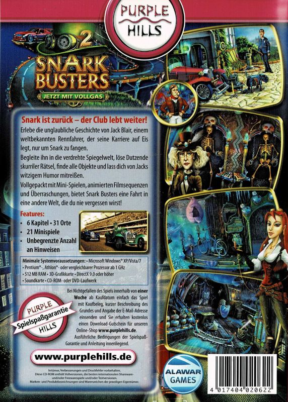 Back Cover for Snark Busters 2: All Revved Up (Windows) (Purple Hills release)