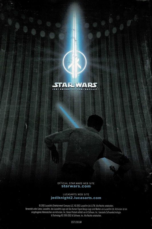 Manual for Star Wars: Jedi Knight II - Jedi Outcast (Windows): Back