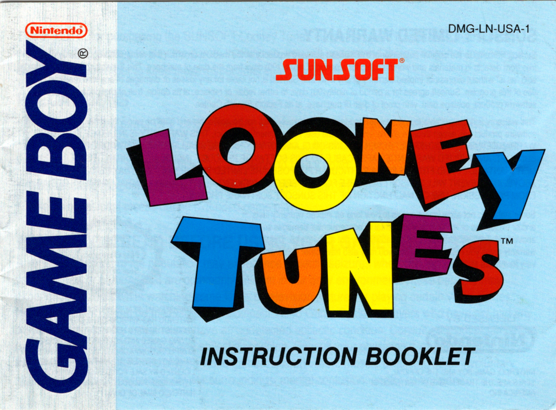 Manual for Looney Tunes (Game Boy): Front