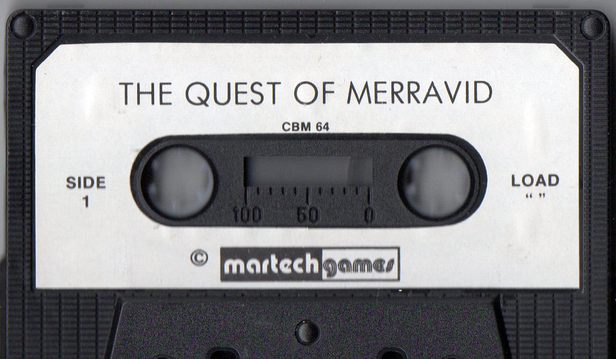 Media for The Quest of Merravid (Commodore 64 and VIC-20): Side 1 - CBM 64