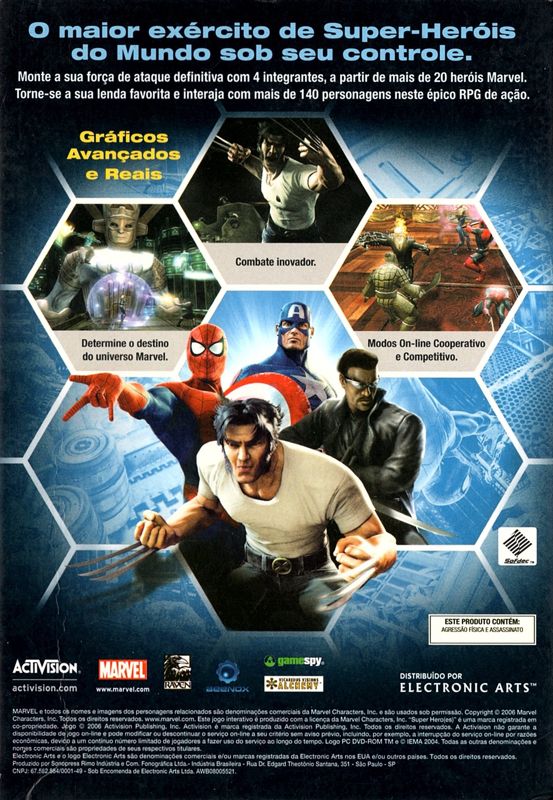 Back Cover for Marvel Ultimate Alliance (Windows)