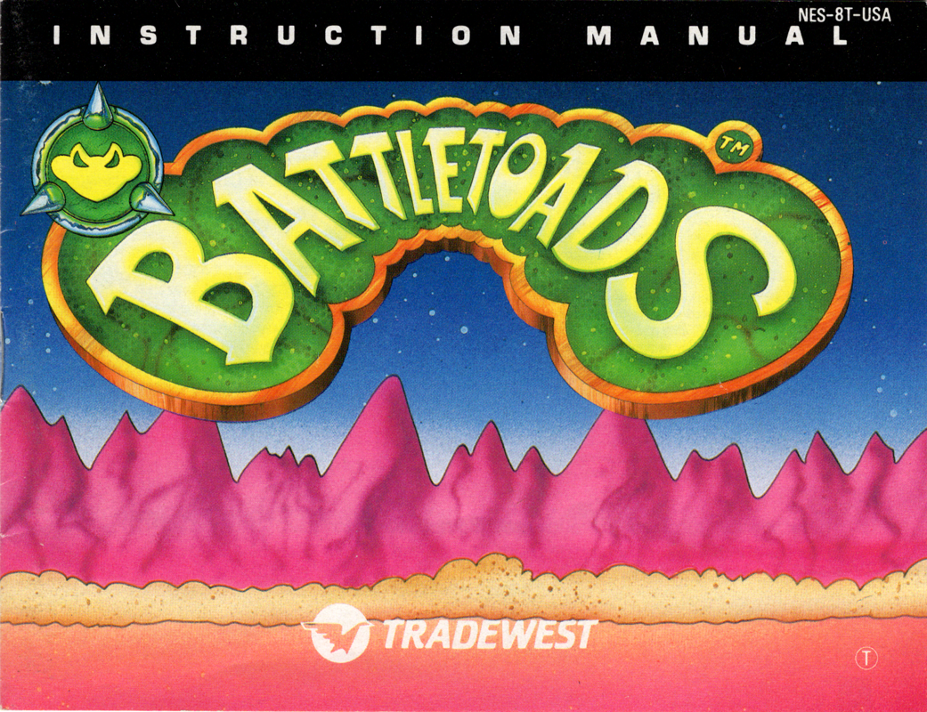 Manual for Battletoads (NES): Front