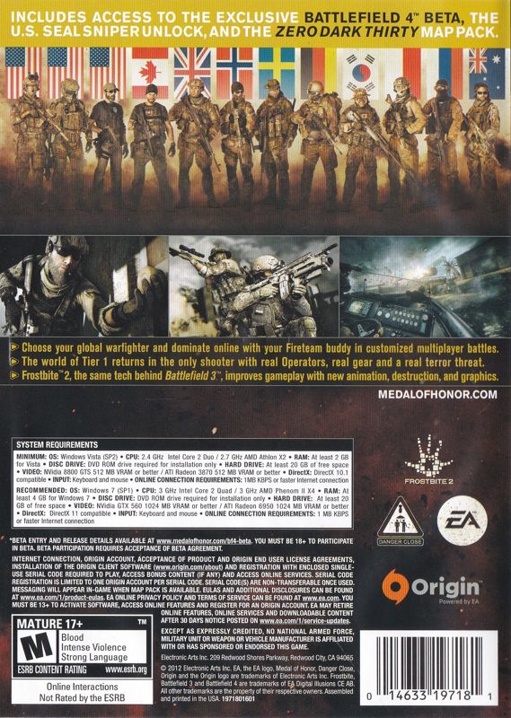 Medal of Honor: Warfighter (Limited Edition) cover or packaging ...