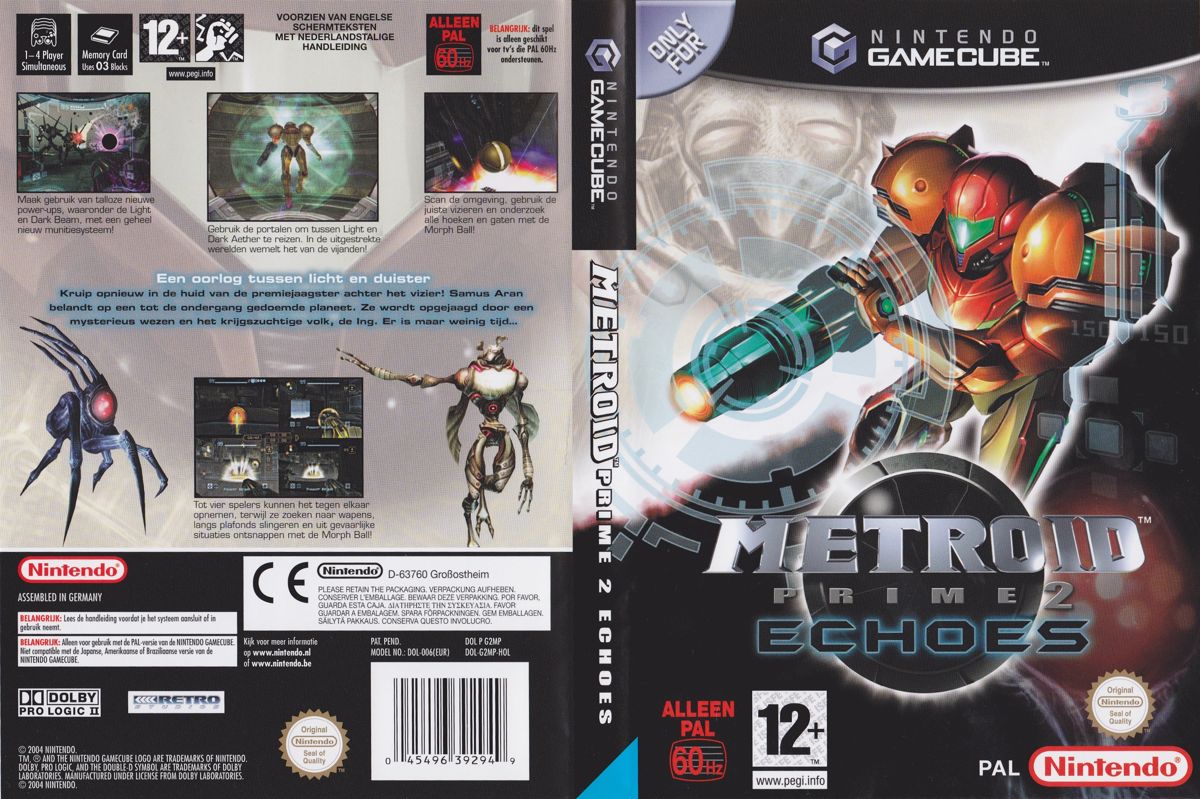 Full Cover for Metroid Prime 2: Echoes (GameCube)