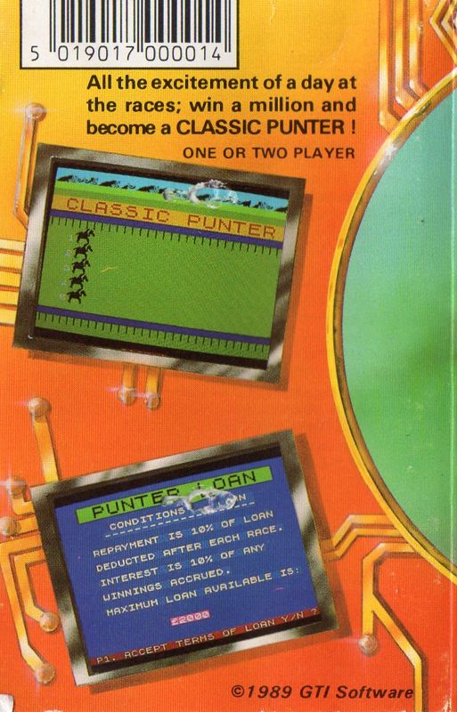 Back Cover for Classic Punter (ZX Spectrum)