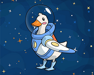 Front Cover for Duckside of the Moon (Linux and Windows) (itch.io release)