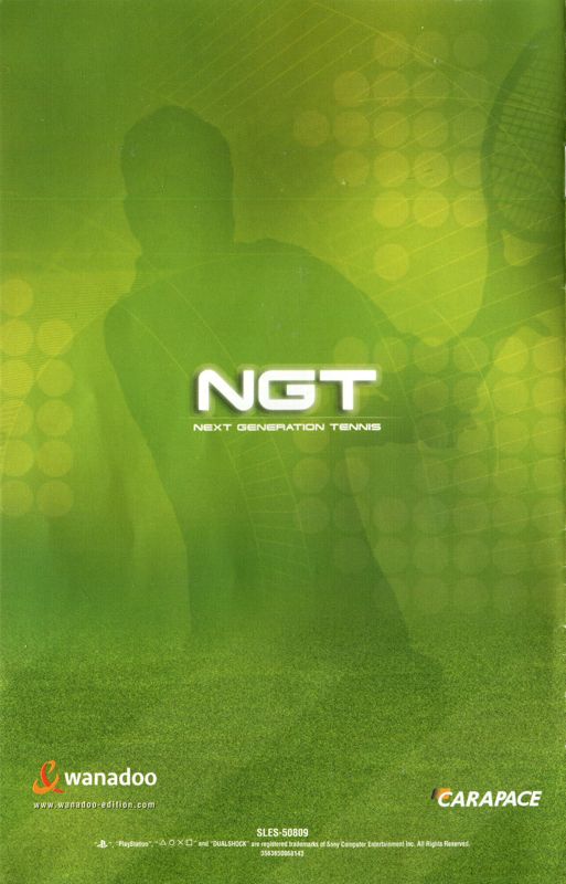 Manual for NGT: US Open 2002 (PlayStation 2): Back