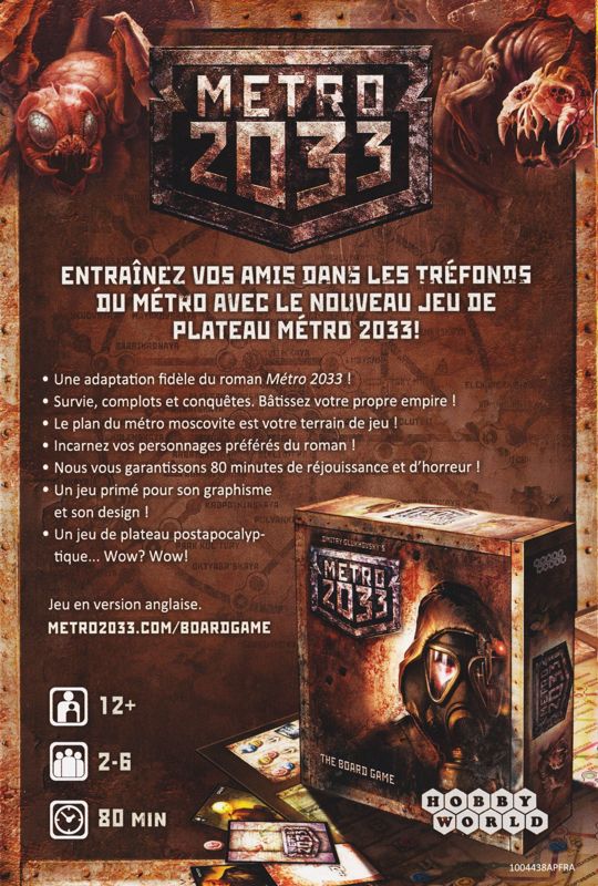 Extras for Metro: Redux (Windows): Petit Guide de l'Univers de Metro 2033 - Back (8-page)
