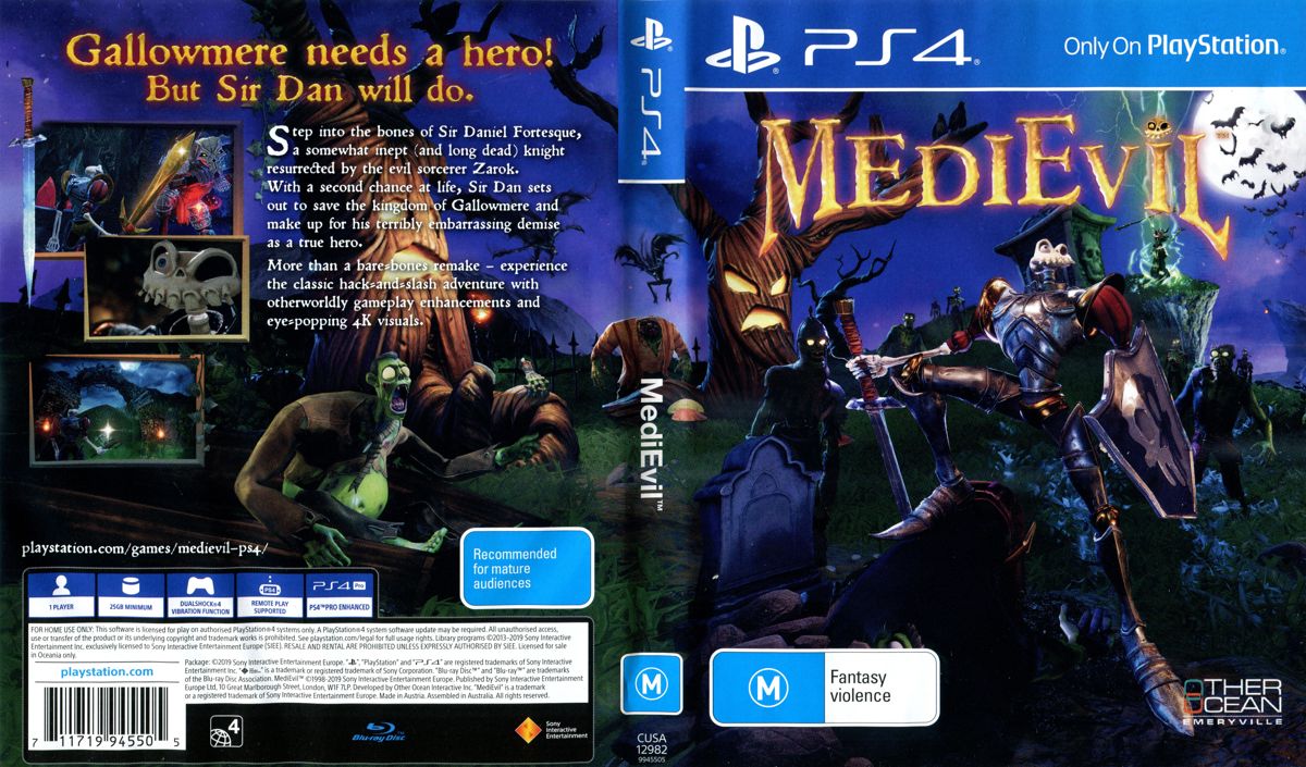 Full Cover for MediEvil (PlayStation 4)