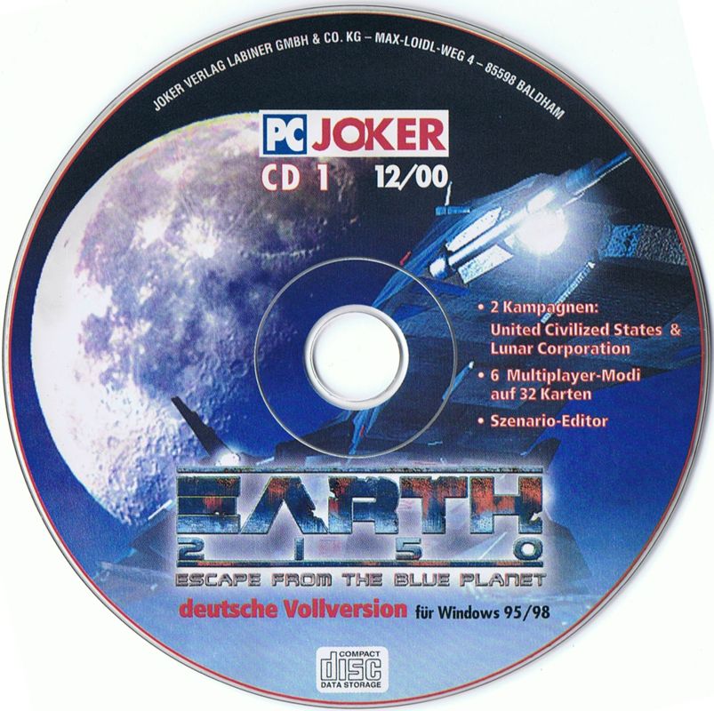Media for Earth 2150 (Windows) (PC Joker 12/2000 Covermount Disk 1)