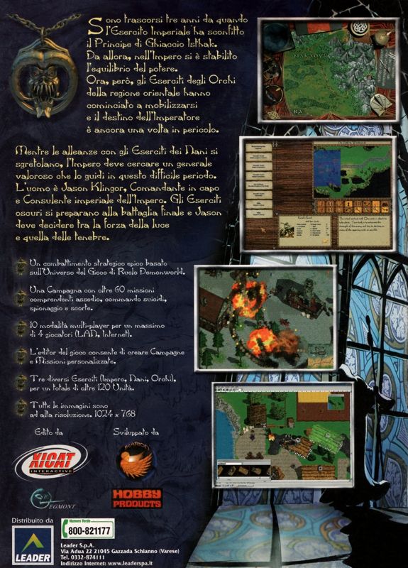 Back Cover for Demonworld: Dark Armies (Windows)