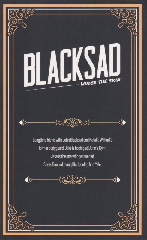 Extras for Blacksad: Under the Skin (Limited Edition) (PlayStation 4) (Sleeved Keep Case): Post Card - Jake Ostiombe - Back