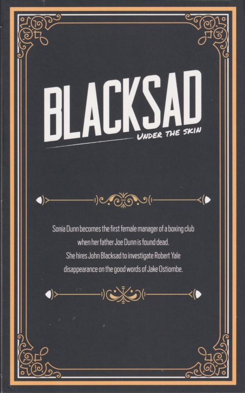 Extras for Blacksad: Under the Skin (Limited Edition) (PlayStation 4) (Sleeved Keep Case): Post Card - Sonia Dunn - Back