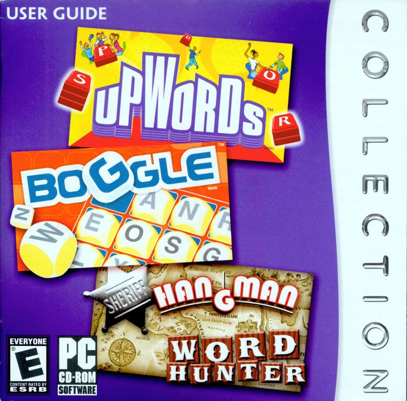 Manual for UpWords, Boggle, Hangman & Word Hunter Collection (Windows): Front