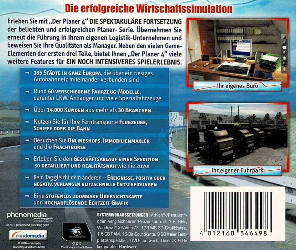 Back Cover for Der Planer 4 (Windows) (Software Pyramide release)