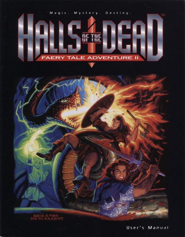 Manual for Halls of the Dead: Faery Tale Adventure II (DOS and Windows): Front