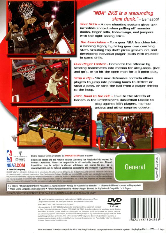 NBA 2K6 cover or packaging material - MobyGames