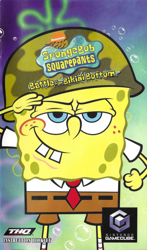 Manual for SpongeBob SquarePants: Battle for Bikini Bottom (GameCube) (Player's Choice release): Front