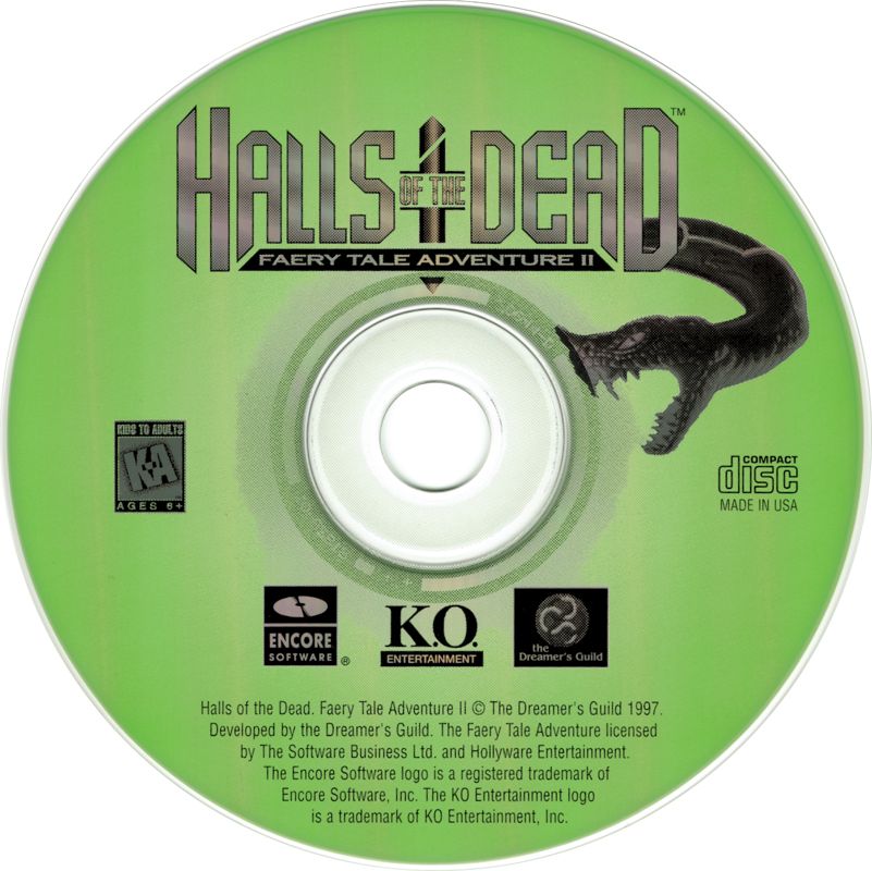 Media for Halls of the Dead: Faery Tale Adventure II (DOS and Windows)
