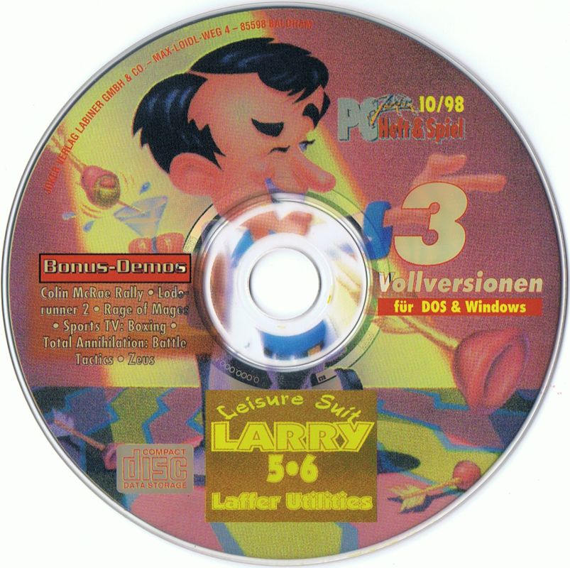 Media for Leisure Suit Larry: Love for Sail! (DOS and Windows) (PC Joker 10/1998 Covermount)