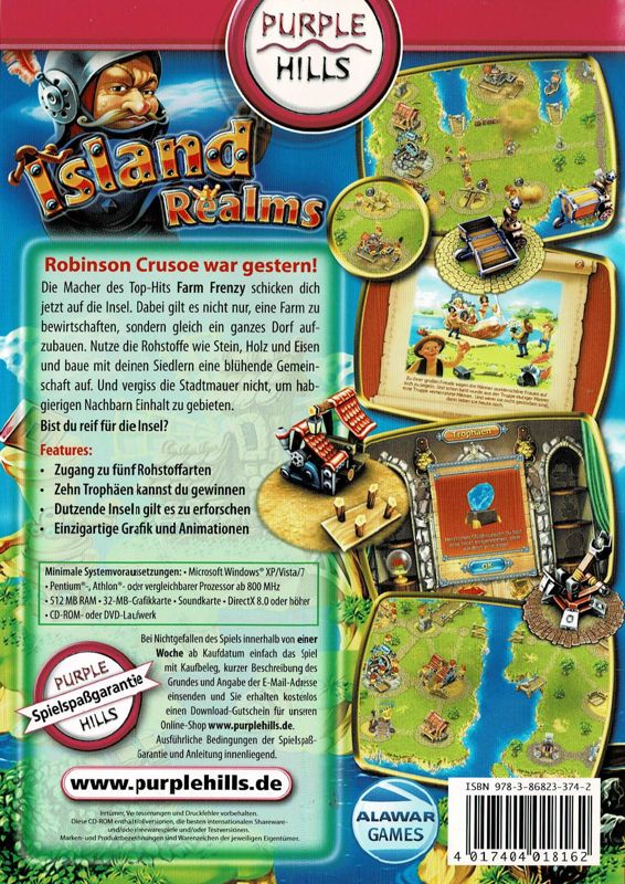 Back Cover for Island Realms (Windows) (Purple Hills release)