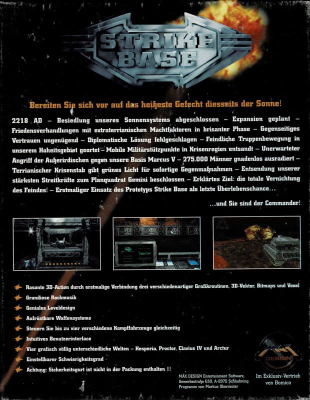 Back Cover for Strike Base (DOS)