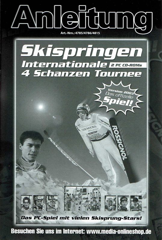 Manual for Skispringen: Internationale 4 Schanzen Tournee (Windows): Front