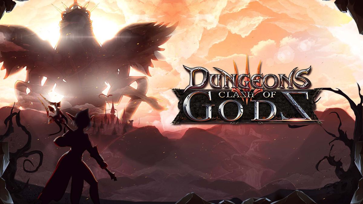 Front Cover for Dungeons III: Clash of Gods (Nintendo Switch) (download release)