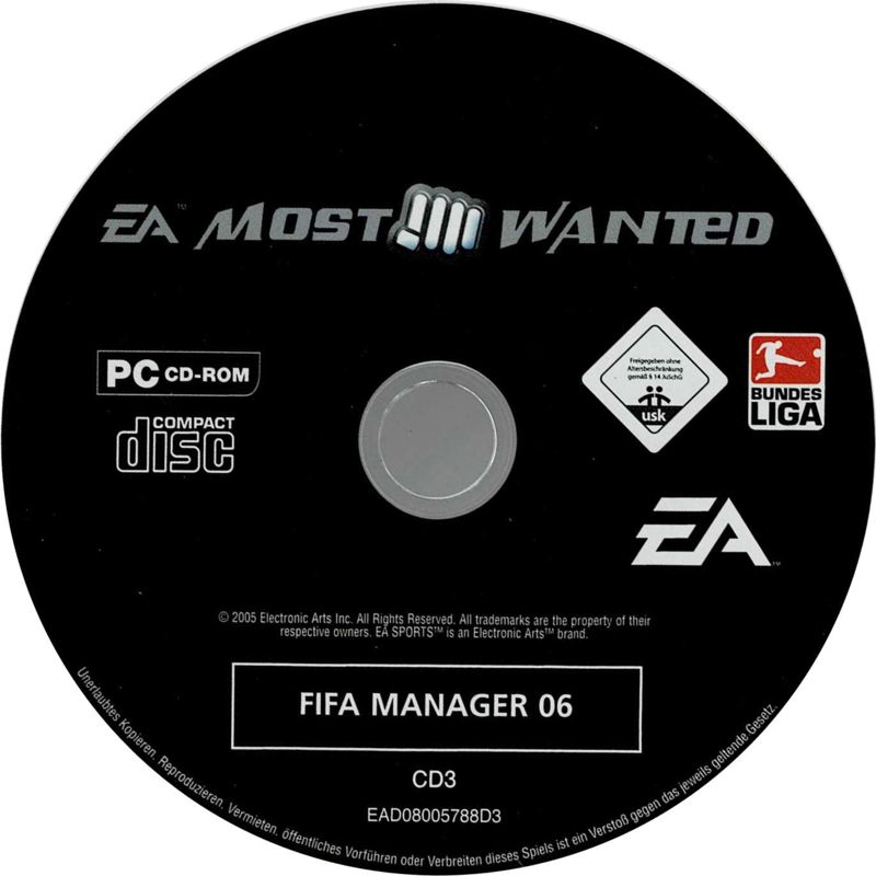 Media for FIFA Manager 06 (Windows) (EA Most Wanted release): Disc 3