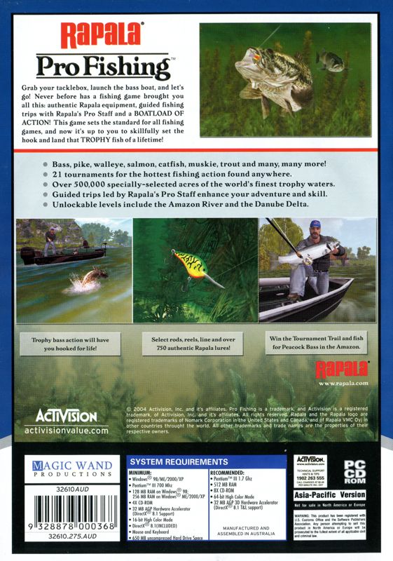 Back Cover for Rapala Pro Fishing (Windows) (Essential Collection release)