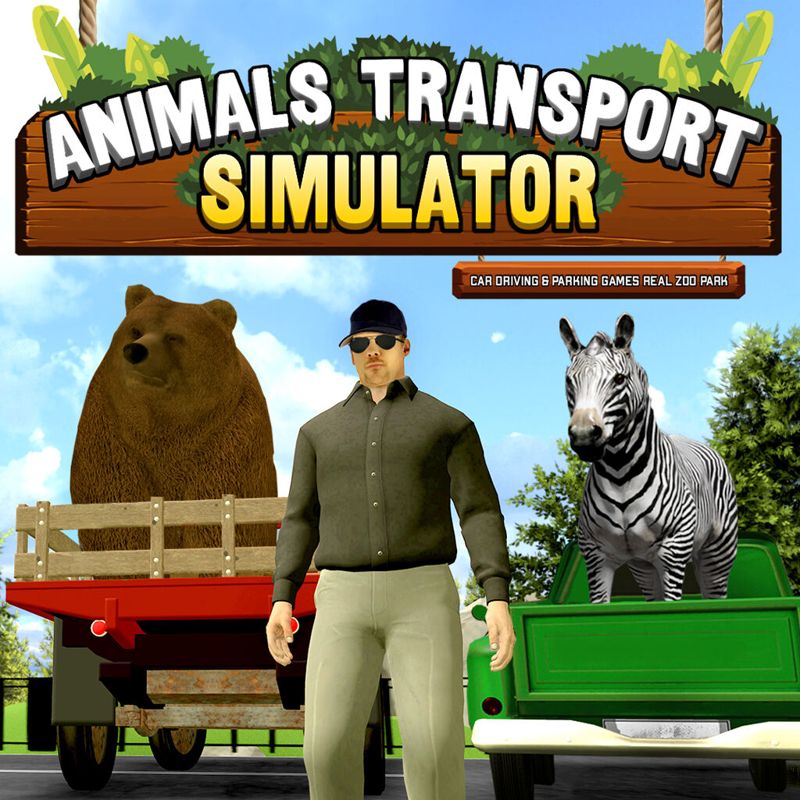 Front Cover for Animals Transport Simulator: Car Driving & Parking Games Real Zoo Park (Nintendo Switch) (download release)