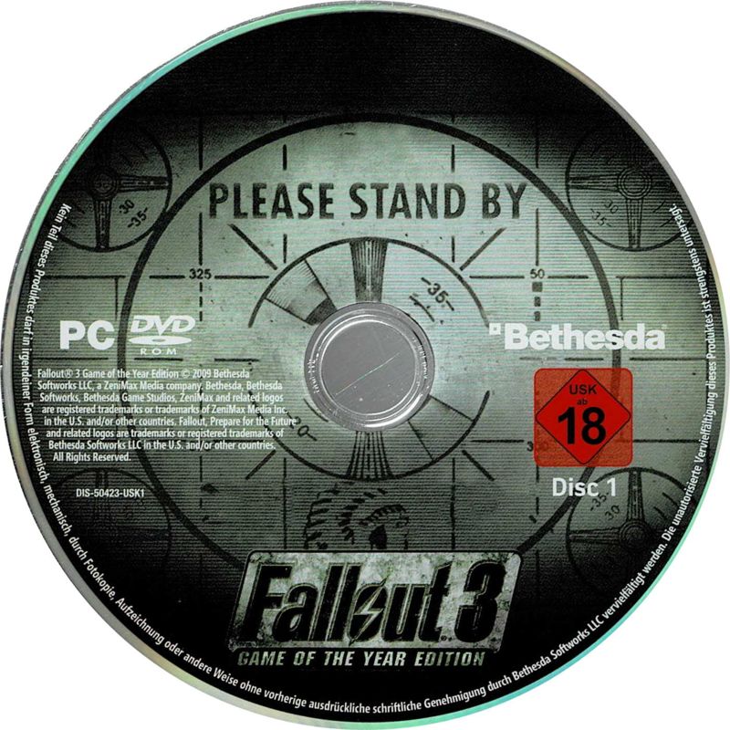 Media for Fallout 3: Game of the Year Edition (Windows) (Green Pepper release): Disc 1