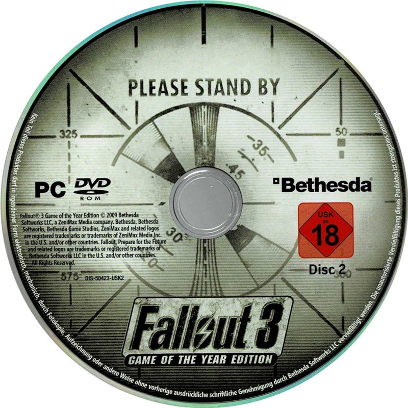 Media for Fallout 3: Game of the Year Edition (Windows) (Green Pepper release): Disc 2