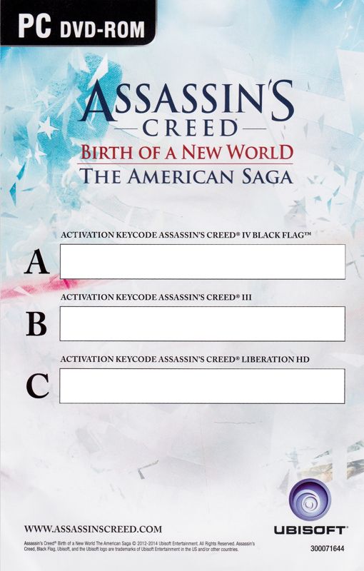 Other for Assassin's Creed: The Americas Collection (Windows): uPlay Game Codes
