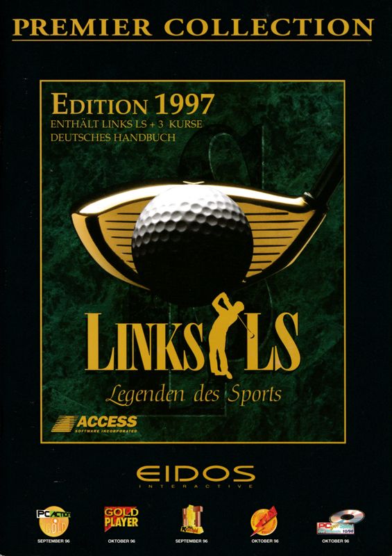 Manual for Links LS: Legends in Sports - 1997 Edition (DOS) (Eidos Premier Collection release): Front