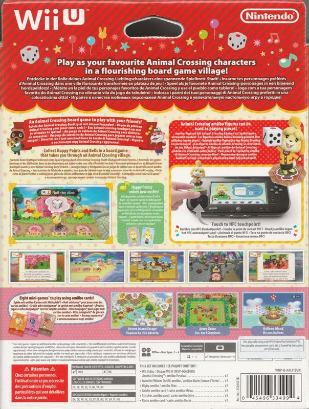 Back Cover for Animal Crossing: Amiibo Festival (Amiibo Bundle) (Wii U)