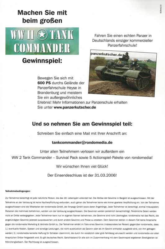 Manual for WWII Tank Commander (Windows): Back