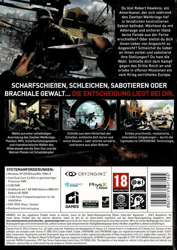 Enemy Front (Limited Edition) cover or packaging material - MobyGames