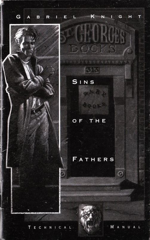 Manual for Gabriel Knight: Sins of the Fathers (DOS and Windows 16-bit) (3.5" VGA Version): Front