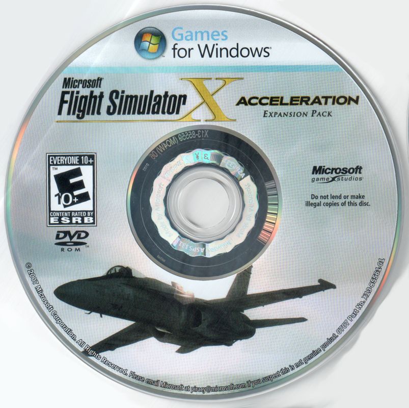 Media for Microsoft Flight Simulator X: Gold Edition (Windows): <i>Acceleration</i> Disc