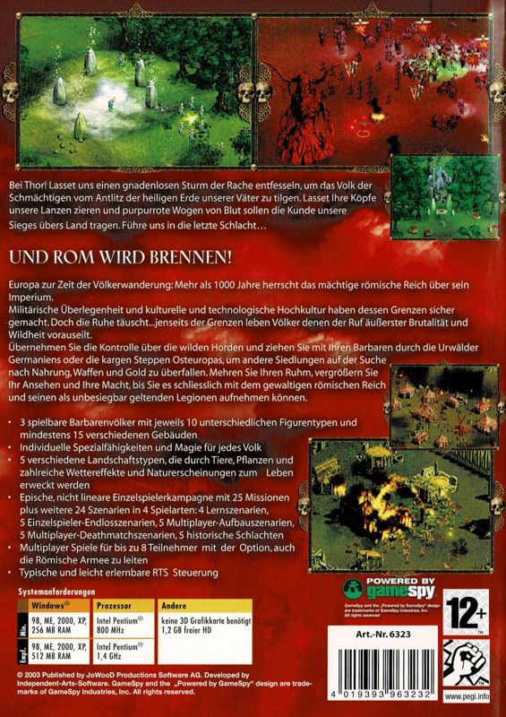 Back Cover for Against Rome (Windows) (Budget release)